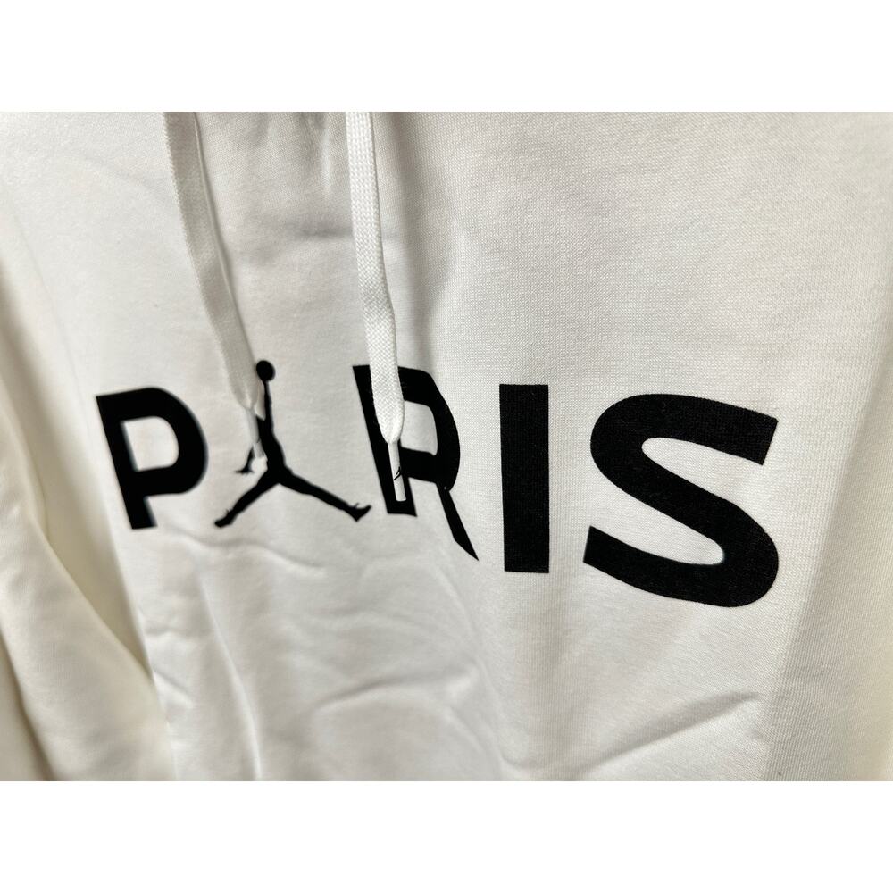 Nike Jordan Paris Saint-Germain PSG Hoodie White Size XXL BQ4200-100 New - Picture 10 of 16
